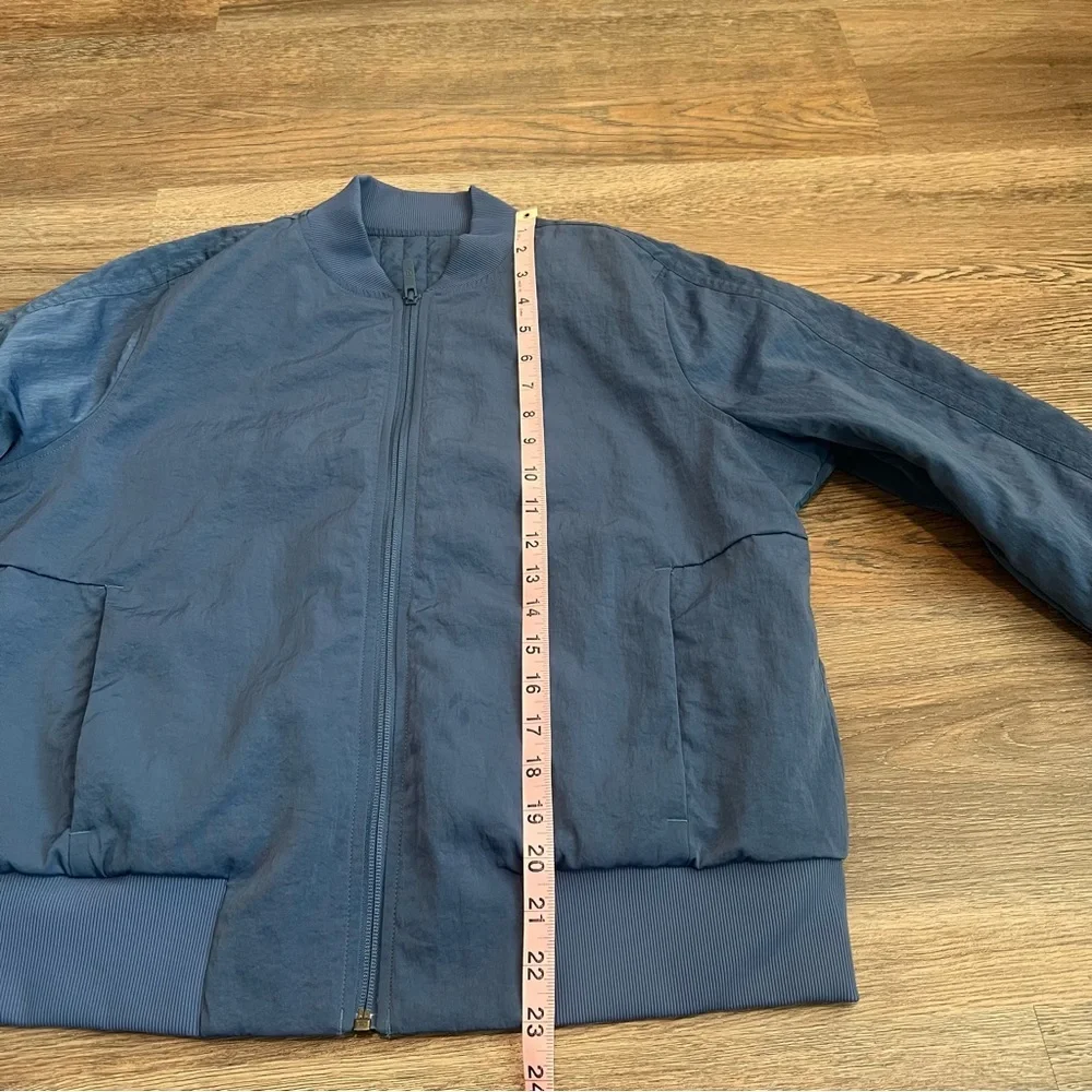 Lululemon Non-Stop Bomber Jacket Reversible Blue Size 10 Athleisure Outdoor